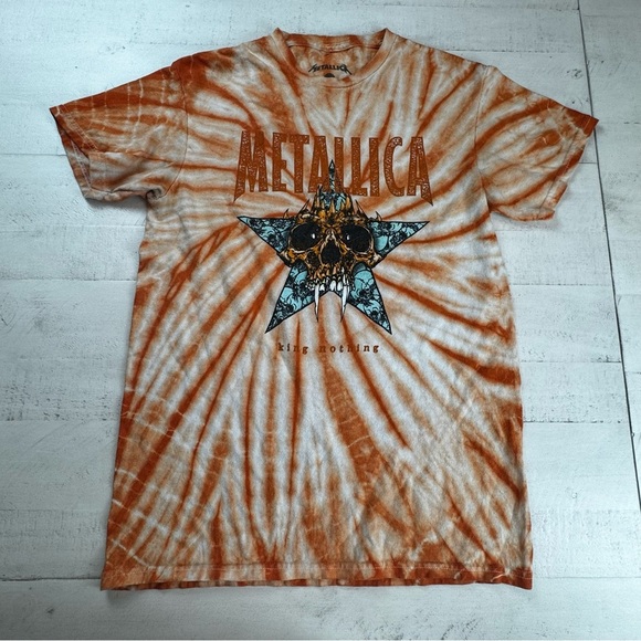 METALLICA King Nothing Orange Spiral Tie-Dye T-Shirt - Officially Licensed - Picture 1 of 5